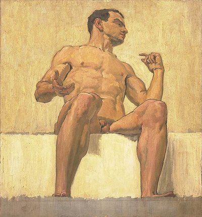 يجلس عارية الذكور بواسطة ألبرت مينشين